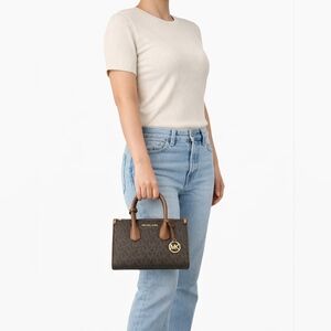 Michael Kors Brown Signature Mini Satchel